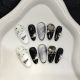 【1454】Designer-Inspired Nail Set Shiny Luxury Decor & DIY Premium Accessories