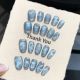 【151-162】Ice Blue Ocean Nail Art DIY Ocean Decor & Shiny Blue Crystals