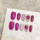 【1896-1902】Raspberry Polka Dots Nail Set Shiny Dot Decor & DIY Berry Accessories