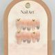 【1460】Blush Peach Nail Kit Shiny Peach Decor & DIY Blush-Style Accessories