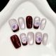 【316-385】Purple Iris Nail Art DIY Flower Decor & Shiny Purple Crystals