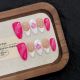 【2832】Plum Ice Flower Nail Kit Shiny Plum Decor & DIY Frosted Accessories