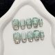【1543】Bamboo in Clear Shadow Nail Art DIY Bamboo Decor & Shiny Green Accessories