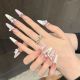 【2866】Romantic Purple Melody Nail Set Shiny Lavender Crystals & DIY Accessories